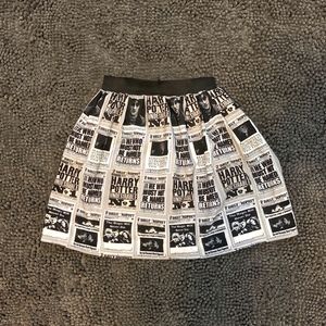 Harry Potter Daily Prophet High-Waisted Skirt